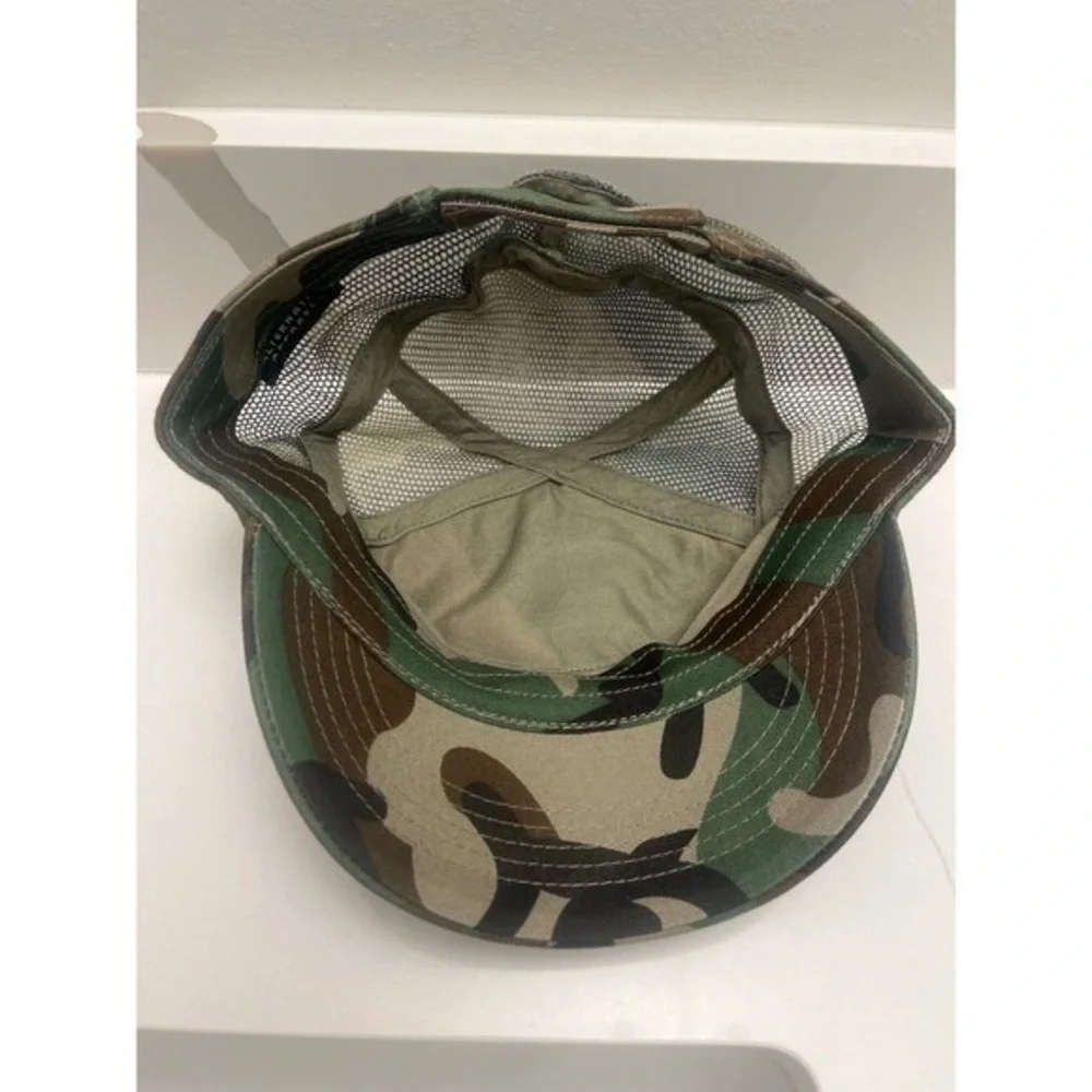 Alternative Apparel Camo Army Military‎ Style Cadet Mesh Trucker Hat Khaki